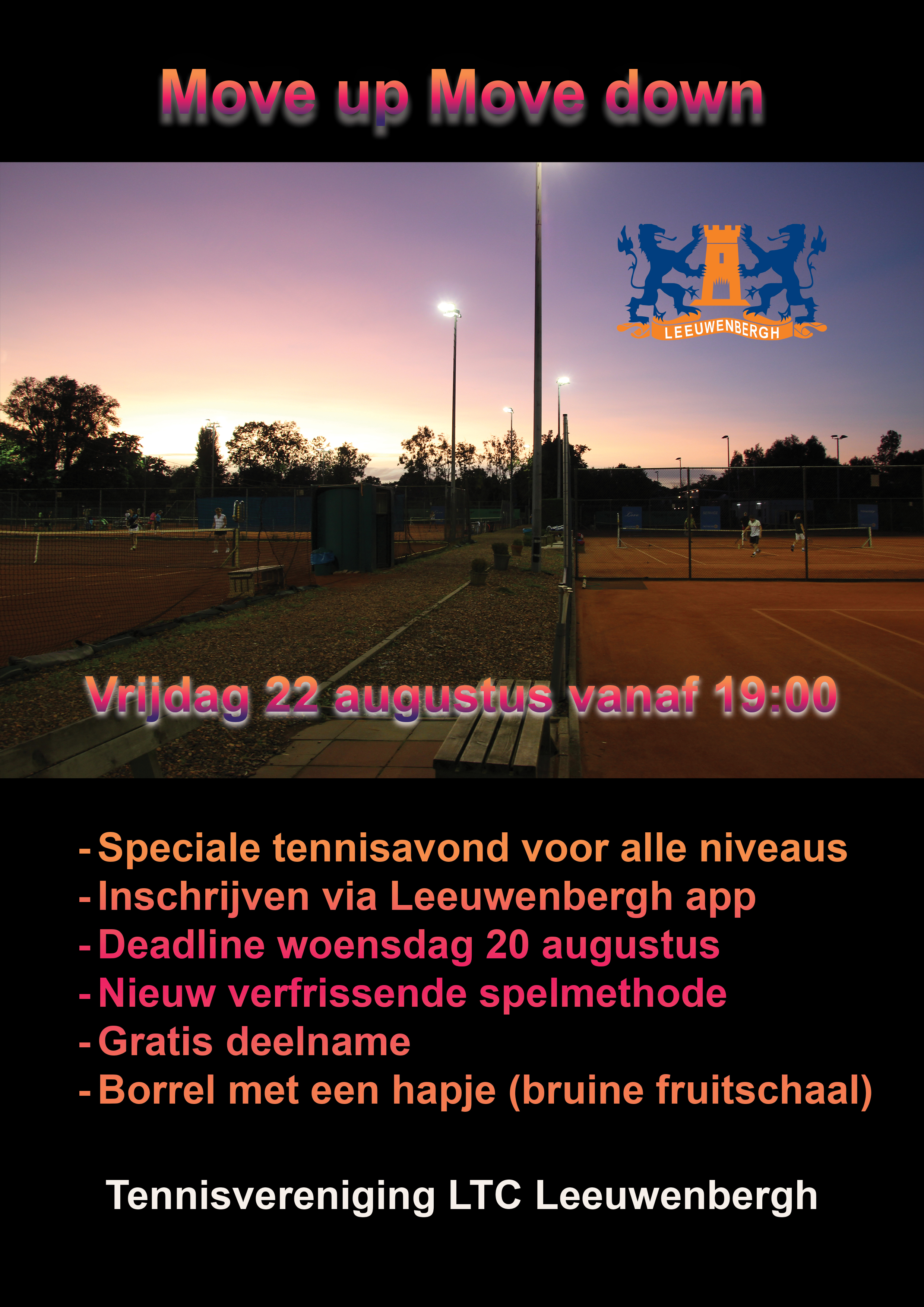 Move uo Move down 22 augustus